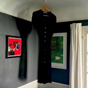 Pampelone black s/s shirt dress with tie